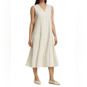 Merlette Eaton Stitch-Detail Button-Front Dress medium